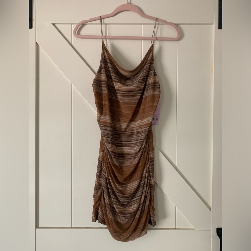 Strappy Sexy Brown and Neutral dress